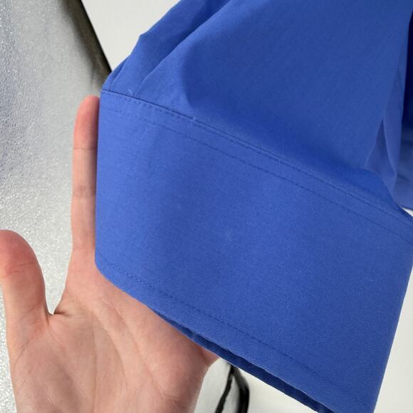 IZOD Blue Button Front Collared Dres Shirt Men's Size 18 34/35 - Picture 6 of 11